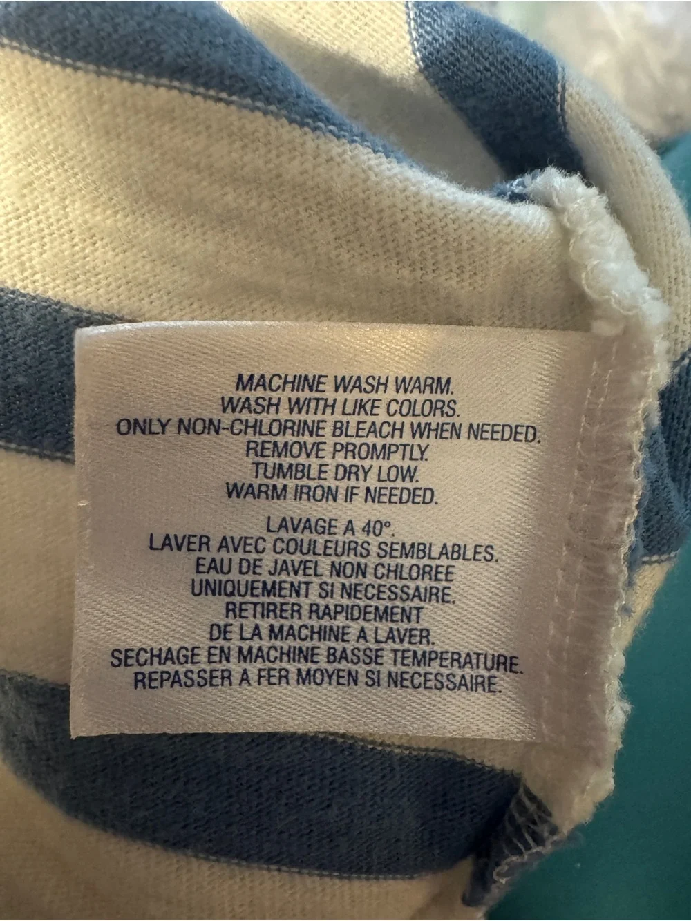 Ralph Lauren Toddler Girls Blue & White Striped Ruffle Dress 2T